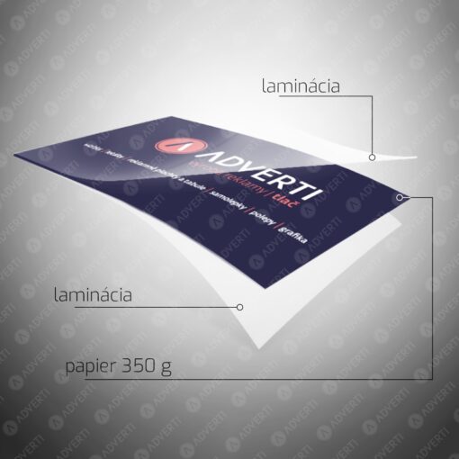 Papierové vizitky s lamináciou