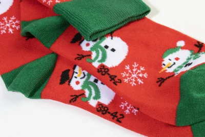 Julsokka – vianočné ponožky, snehuliak