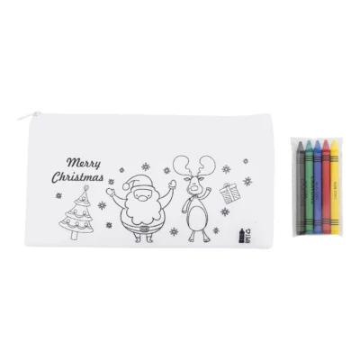 Julfar Draw – vianočné puzdro na pastelky na vyfarbenie
