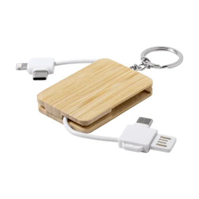 Edulis – prívesok na kľúče s USB nabíjacím káblom