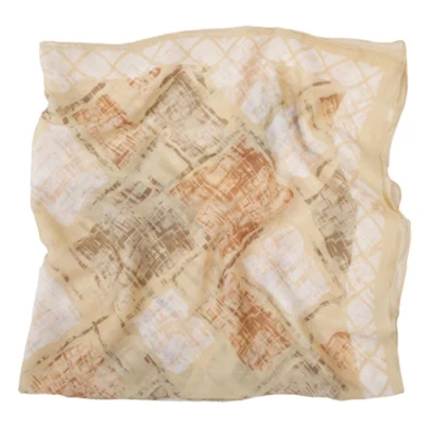 Detty – dámska šatka, 90×90, hnedá